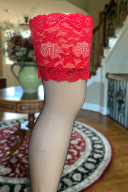Black-Red Veronica Lace Top RHT