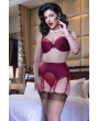 Model wearing Genevive Garter Belt for Secrets in Lace