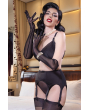 Noir Allure Sheer Mesh Opera Gloves