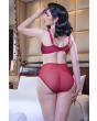 Model wearing Genevive Full Panty for Secrets in Lace