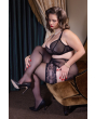 Thigh High Stocking with wide lace and imprint SIL